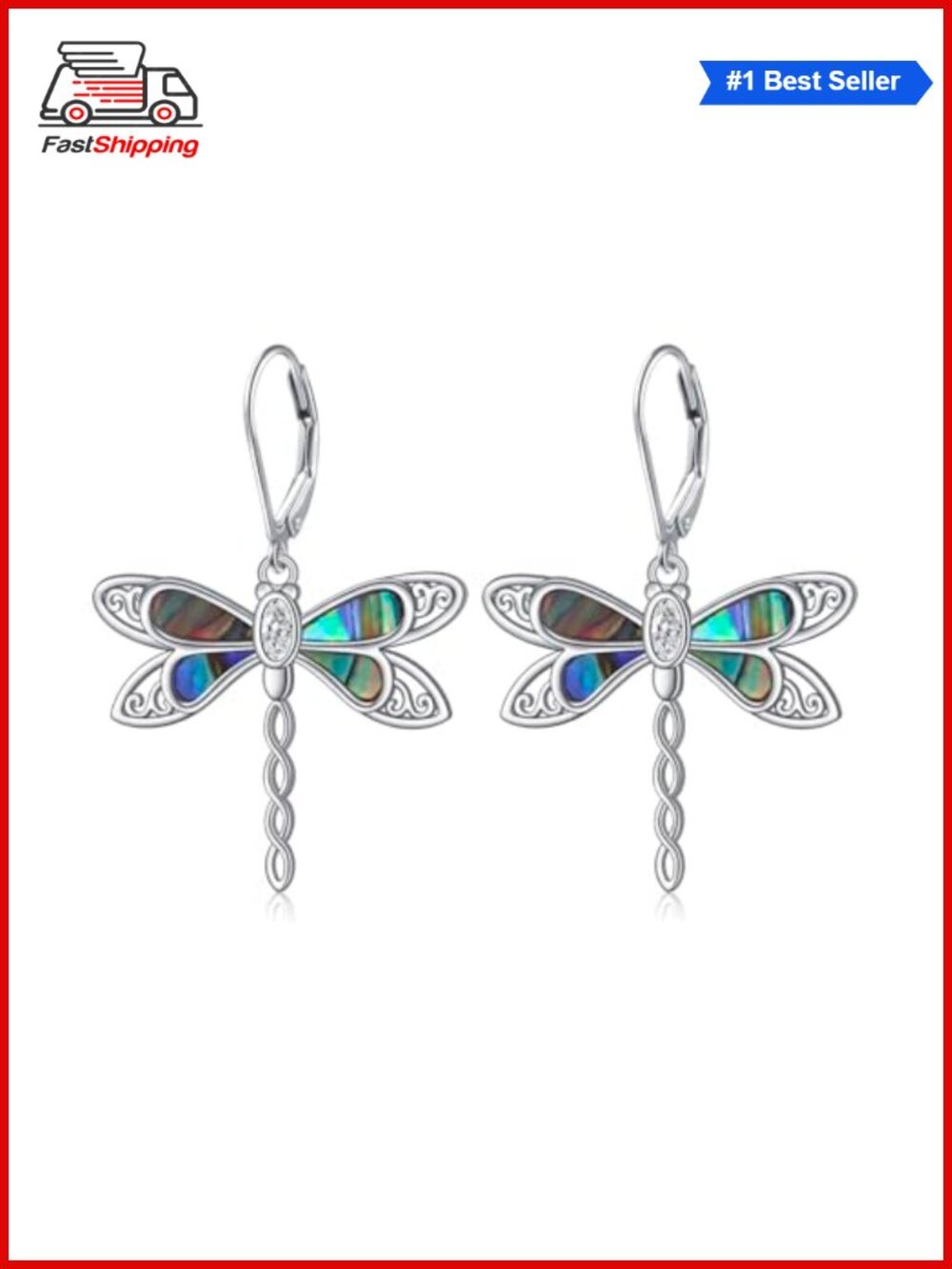 ✨925 Sterling Silver Filigree Dangle Drop Leverback Teardrop Earrings